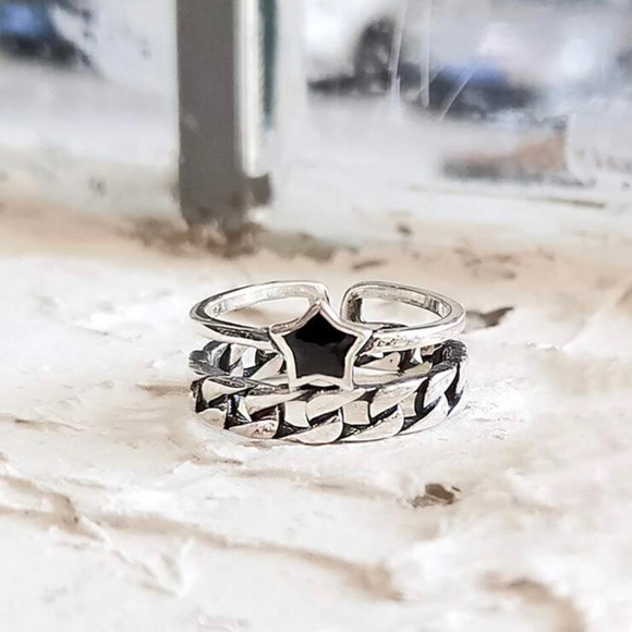 Adjustable silver ring - Picture 2 of 2